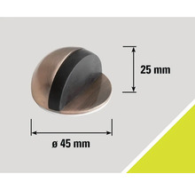 Dörrstopp av metall med en diameter på 45 millimeter och en höjd på 25 millimeter