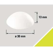 Täcklock, 30 mm diameter, 13 mm höjd