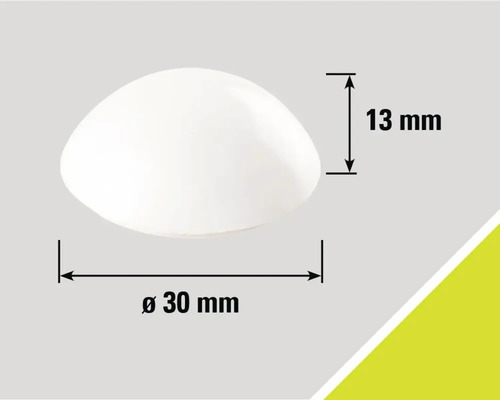 Täcklock, 30 mm diameter, 13 mm höjd