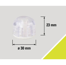 Möbelglidare, diameter 30 millimeter, höjd 23 millimeter