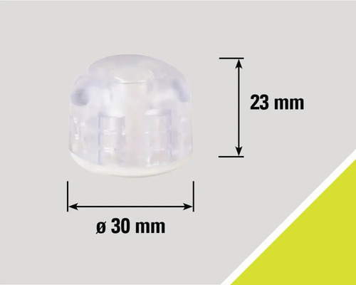 Möbelglidare, diameter 30 millimeter, höjd 23 millimeter