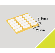 Paket möbelglidare, självhäftande, 20 x 9 millimeter