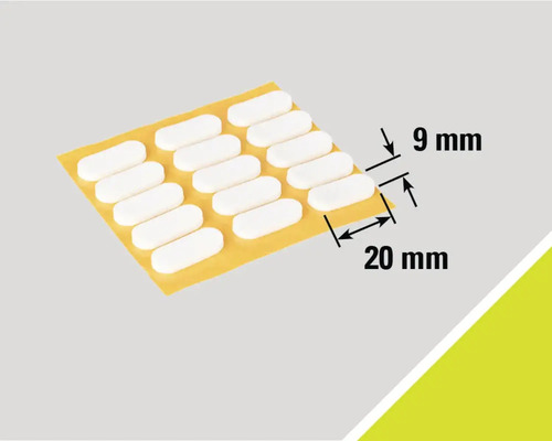 Paket möbelglidare, självhäftande, 20 x 9 millimeter