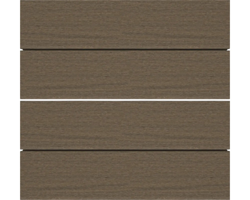 Detalj av trallbrädor i träkomposit