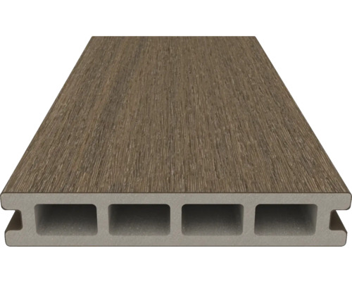 Trädgårdsplanka av kompositmaterial med ihålig kammarprofil