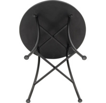 Trädgårdsbord med rund bordsskiva och metallram