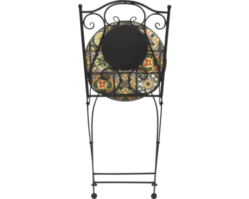 Ståbord med mosaikplatta och metallram