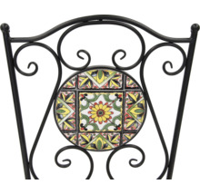 Detalj av stolsrygg med kakelornament