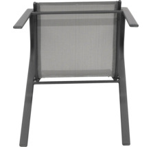 Trädgårdsstol med textilklädsel och armstöd