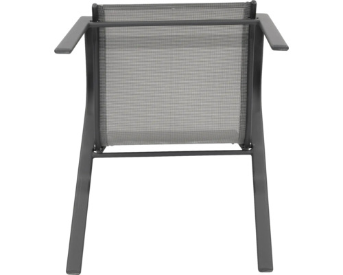 Trädgårdsstol med textilklädsel och armstöd