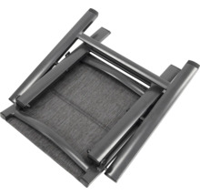 Fällbar trädgårdsstol med grå klädsel