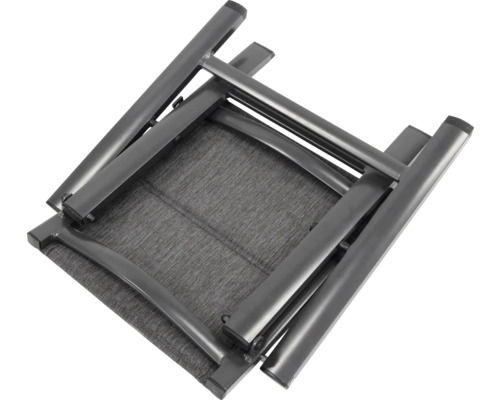 Fällbar trädgårdsstol med grå klädsel