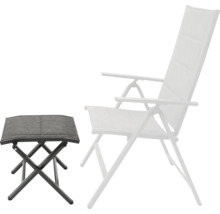 Trädgårdsstol och fotpall i metall