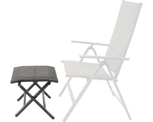 Trädgårdsstol och fotpall i metall