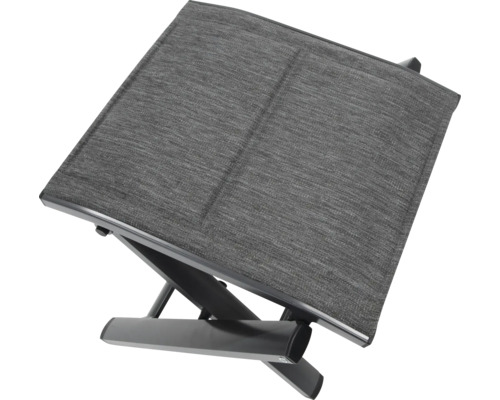 Hopfällbar fotpall med textilklädsel