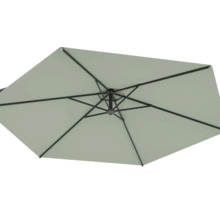 Underifrån av ett kvadratiskt parasoll med stag