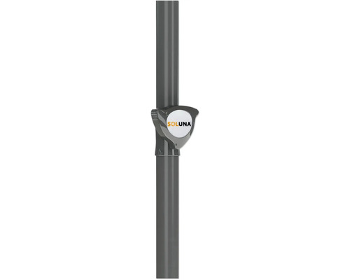 Soluna logotyp på en grå mast