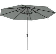 Grått parasoll med mittstång för trädgården