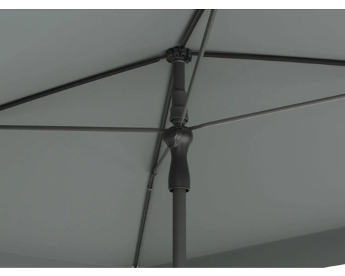 Detaljvy av ett öppnat parasoll