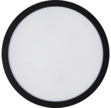 Rund taklampa med svart ram