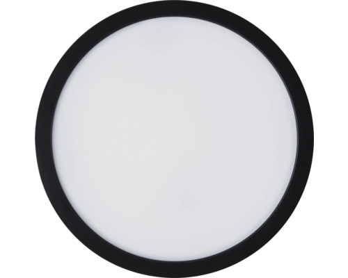 Rund taklampa med svart ram