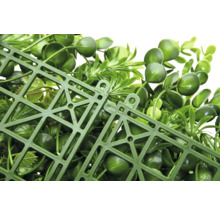 Konstgräspanel med blad och plastgaller