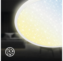 Rund LED-taklampa med stjärnhimmeleffekt