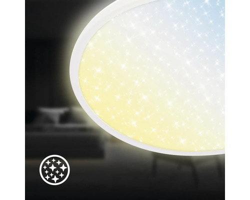 Rund LED-taklampa med stjärnhimmeleffekt