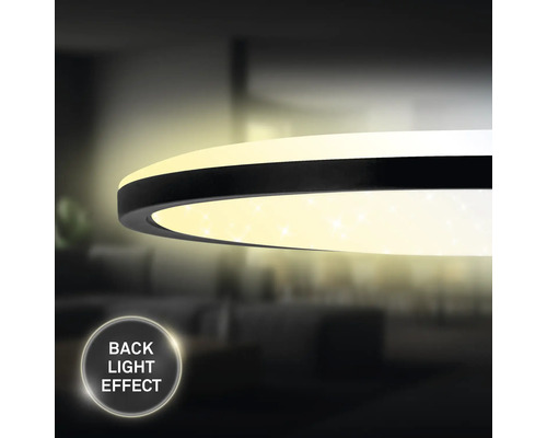 Rund taklampa med bakgrundsbelysningseffekt