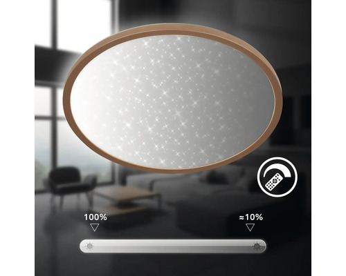 Oval lampa med gnistrande effekt och dimfunktion