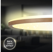 Rund taklampa med bakgrundsbelysningseffekt