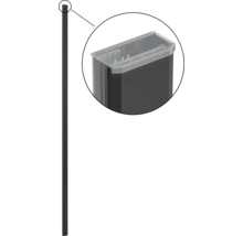 Staketstolpe med monterad behållare