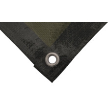 Detaljvy av en presenning med öljetter