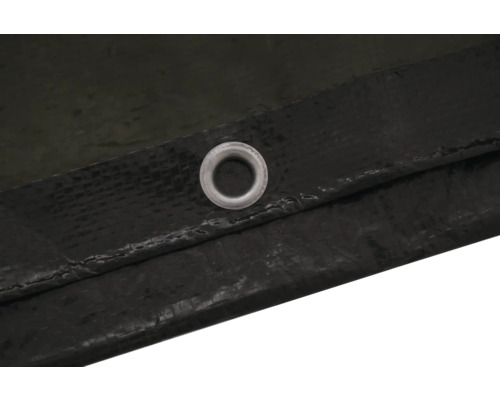 Närbild av en presenning med öljett för fastsättning