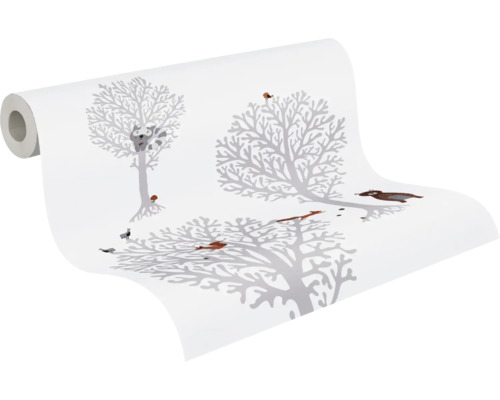 Tapetrulle med skogsdjursmönster