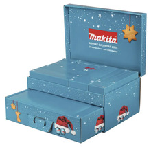 Öppnad adventskalender 2025 från Makita
