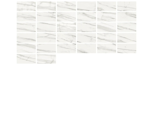 Arrangemang av väggplattor med marmorlook.