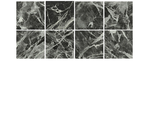 Åtta keramiska plattor med marmorlook