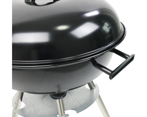 Klotgrill med lock och handtag