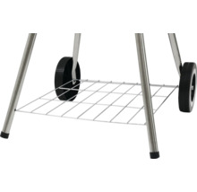 Grill med hjul och metallförvaringsgaller