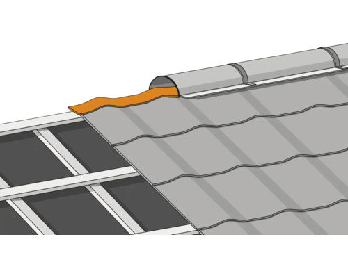 Takkonstruktion med takpannor och isolering
