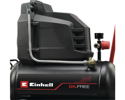 Einhell logotyp på en oljefri kompressor