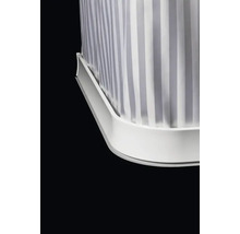 Detaljvy duschtätning med duschdraperi