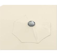 Detaljvy av ett parasoll med ett åttkantigt fäste