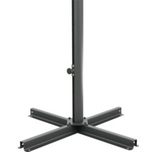 Parasollfot i metall med fyrbent bas