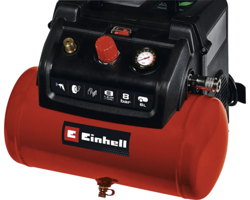 Einhell kompressor med 6 liters tank och 8 bar tryck