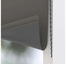 Grå rullgardin med kedjedrag för fönsterdekoration