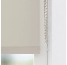 Detaljvy av en rullgardin med kedjedrift på fönstret