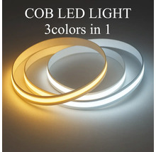 COB LED ljusremsa med tre färger