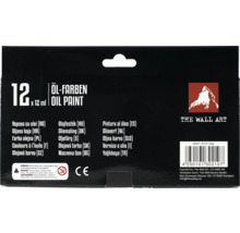 Förpackning med tolv oljefärger